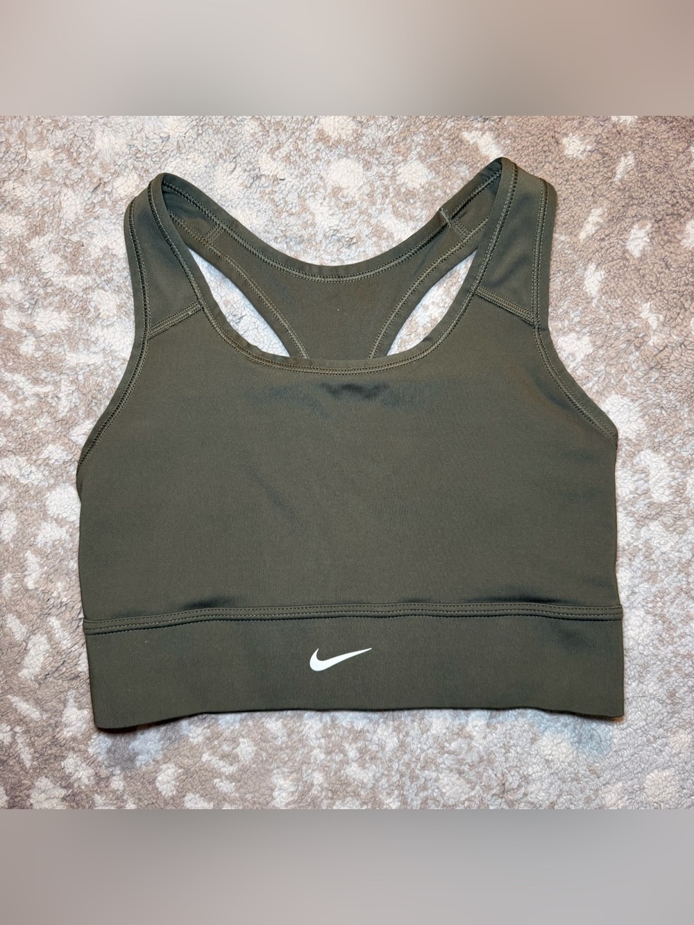 Nike Dark Olive Green Racerback Sports Bra